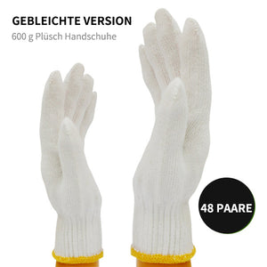 Verschleißfeste weiße Handschuhe aus Wollgarn