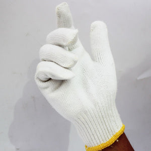 Verschleißfeste weiße Handschuhe aus Wollgarn